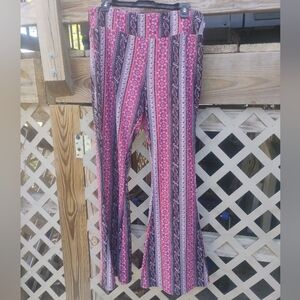 No Boundaries XXL High Rise Floral Bootcut Flare Pants Boho Rave Cottagcore Y2k